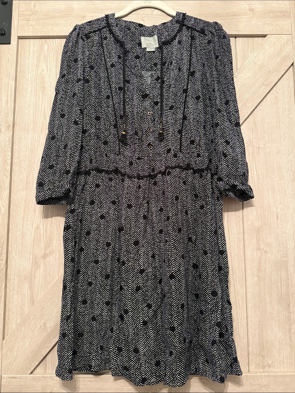 Maeve Black & White Printed Dress from Anthropologie